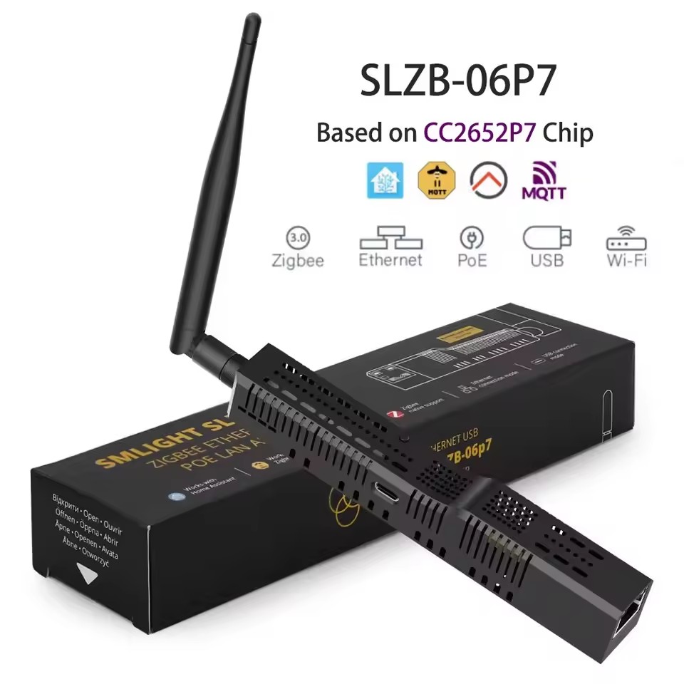SMLIGHT SLZB-06 – Ein Zigbee 3.0-zu-Ethernet-, USB- und WLAN-Adapter mit PoE-Unterstützung, funktioniert mit Zigbee2MQTT, ZHA, Home Assistant: Licht Grau