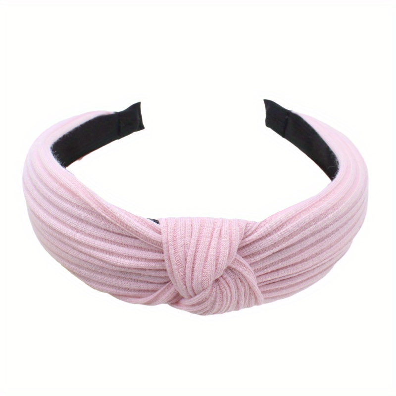 Gebreide Geknoopte Effen Brede Hoofdbanden Vrouwen Meisjes Mode Haar Hoepel Eenvoudige Cross Knoop Haarbanden Hoofddeksels Haaraccessoires