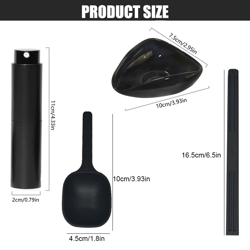 Flymuyu doseringskopp och skedset för kaffebönor, doseringskärl i keramik för mätning av kaffe eller te, espressotillbehör