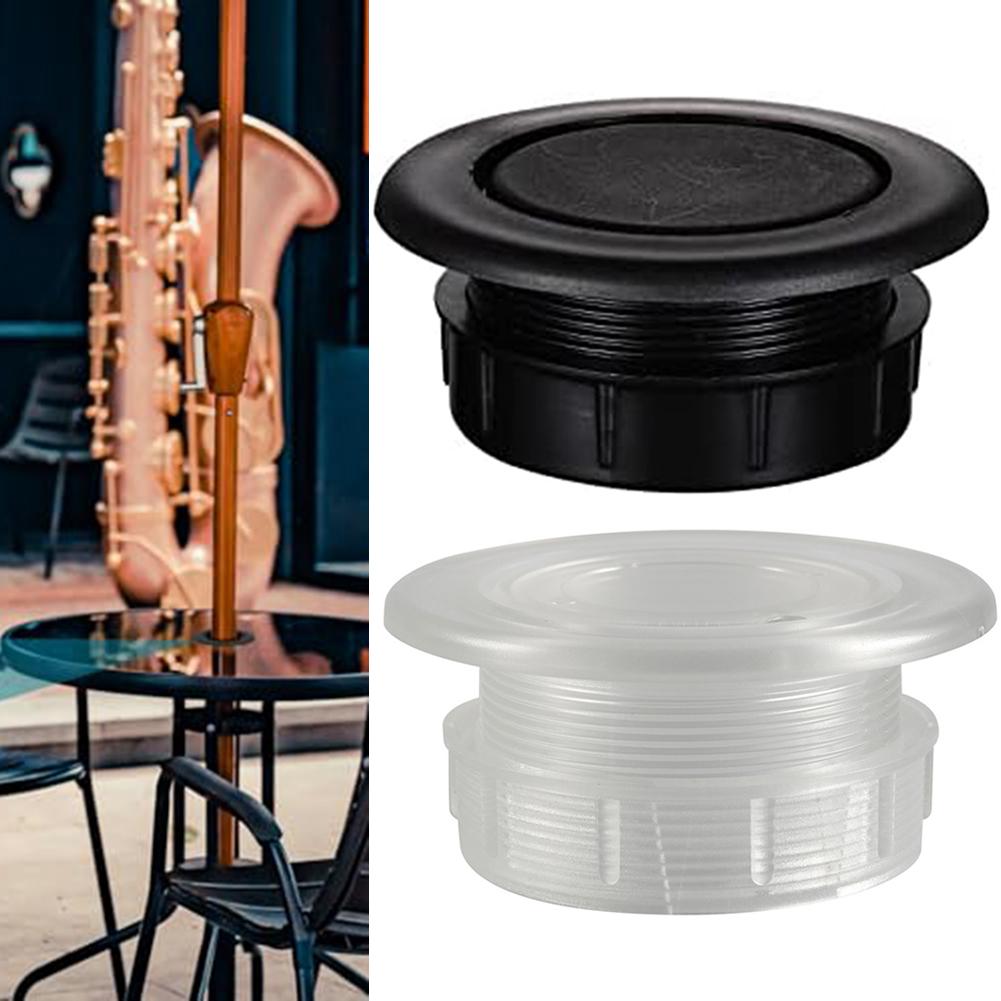 Juego de 3 uds de anillo y tapa con orificio para sombrilla, paraguas de mesa apto para exteriores, RV, tapa de anillo con orificio para sombrilla, herramienta de jardín