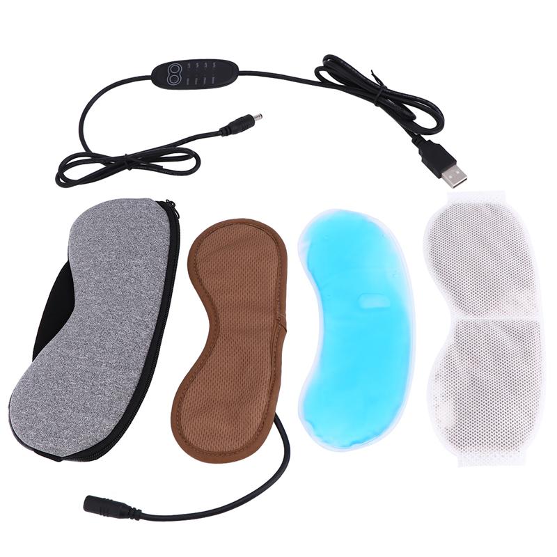 1Pc Usb Elektrische Stoom Warm Oogmasker Warmte Slapen Oogmasker Slapen Beschermende Oogmasker Voor Man Vrouw