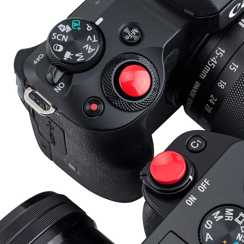 2x Kamera Auslöser Kappe Aufkleber für Leica C-Lux D-Lux Typ 109 D-Lux7 D-Lux6 Kanon EOS M50 M10 M5 G7X II G9X markieren II