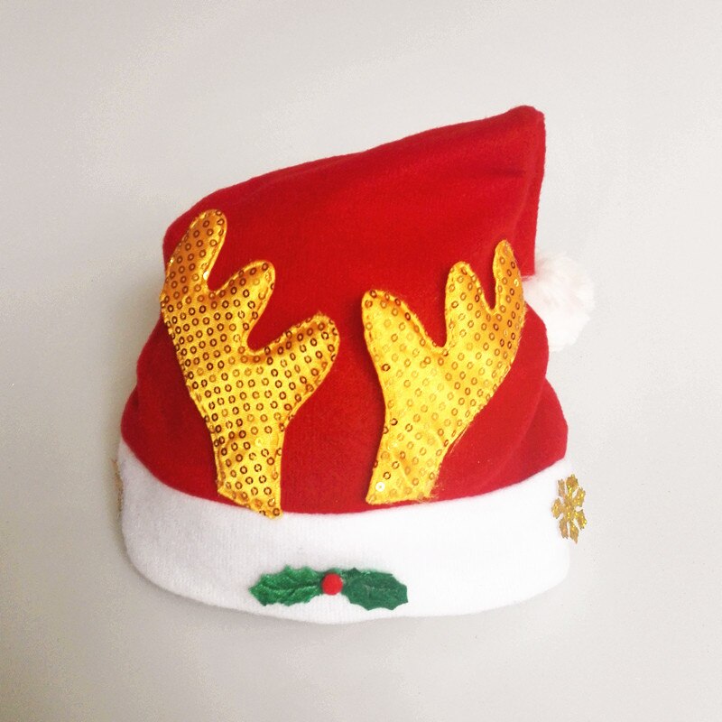 Vinter flannel julehatte fest kasket dreng og piger rød søde dejlige kasketter år glædelig jul dekoration