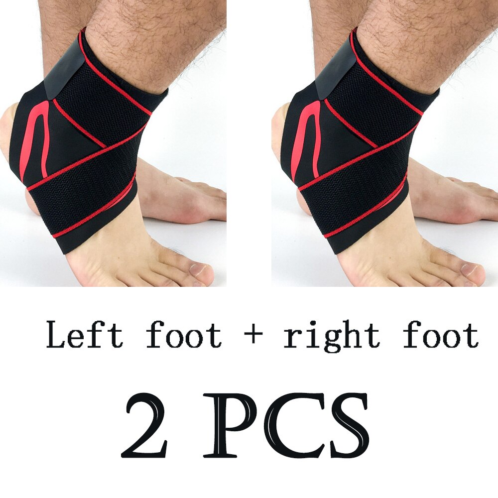 A pair Ankle Support Adult Heel Pain Relief Adjustable Strap Ankle Light Weight Breathable Plantar Fasciitis Ankle Support: red A pair / XL