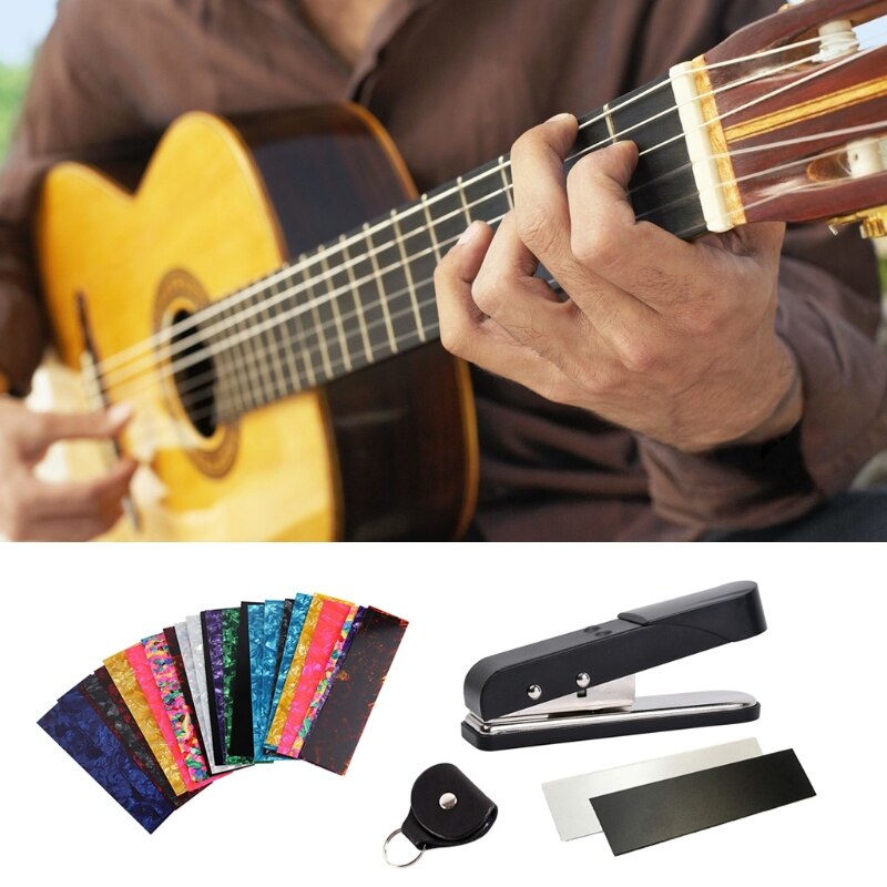 DIY Guitar Picks Maker Punch Guitar Picks Maker with Pick Strips Sheet, Guitar Picks Making Puncher Tool Kit