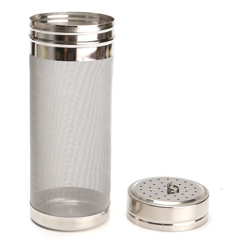 Malla de acero inoxidable de 300 micras de 18cm/30cm, filtro de cerveza y lúpulo, filtro seco de lúpulo, tolva de barril para araña, cerveza casera