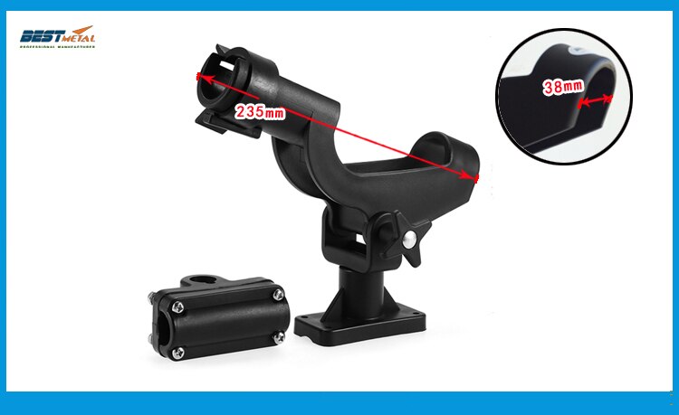2 pieces BSET MATEL Adjustable Removable 360 degree Fishing Rod Holders Rest Kayak Boat Support Tools Accessories Pole Bracket