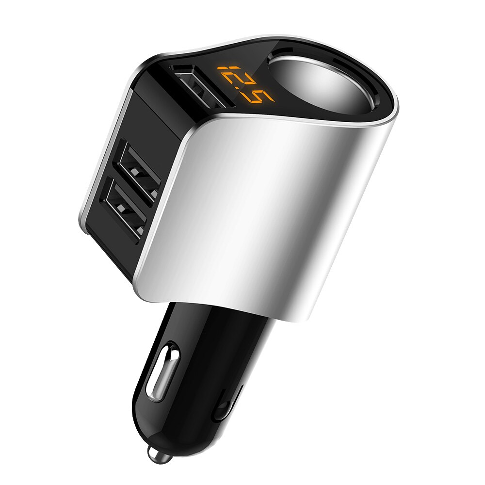 KORSEED Car Cigarette Lighter Socket Splitter Power plug 3 USB Car Fast Charger 12V - 24V for cellphone GPS Ipod Pad etc