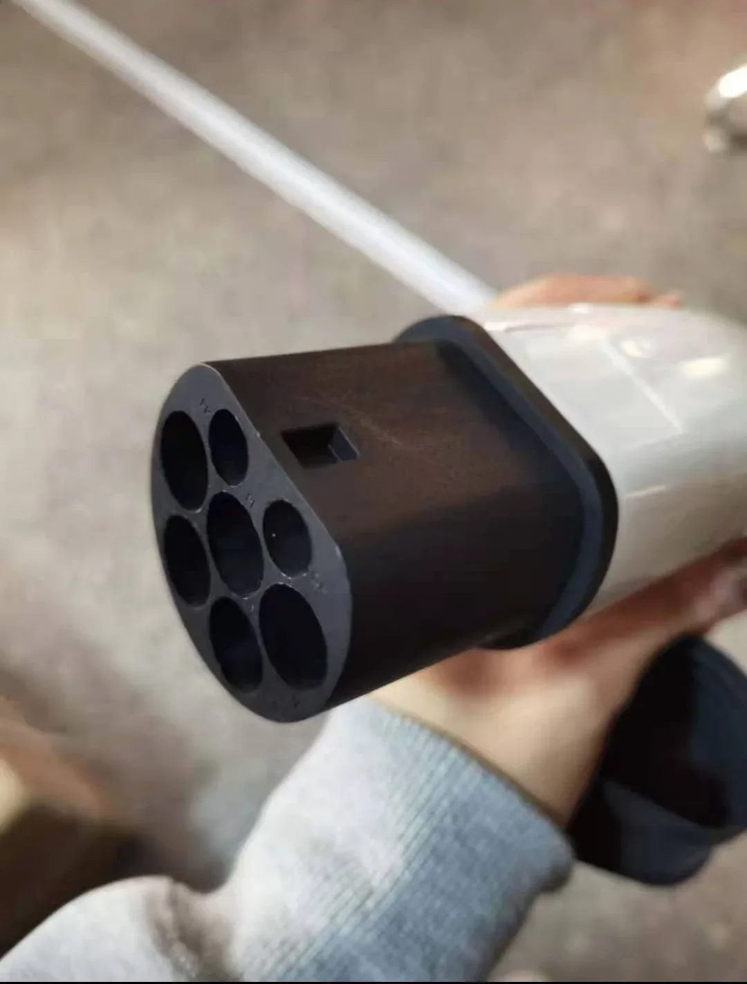 Ev-lader type 2 pluggkontakt evse elektrisk kjøretøy hannside ac lading 16a 32a trefaset enfase