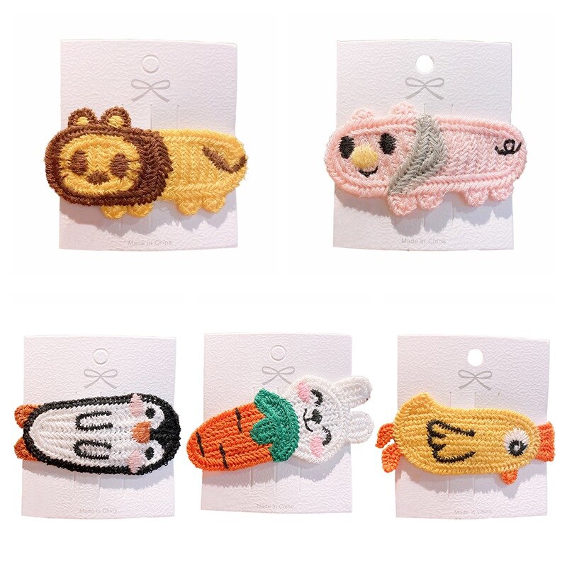 Bonito dos desenhos animados animais grampos de cabelo crianças grampos de cabelo pinos barrette acessórios para bab menina aperto de cabelo headwear grampo de cabelo