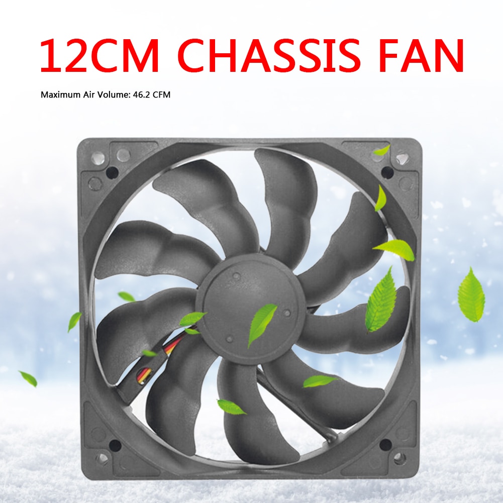 120mm Computer Case Fan Ultra Silent Quiet Cooling Fan PC Cooler Fan DC 12V Quiet Cooler Radiator for Computer PC Case