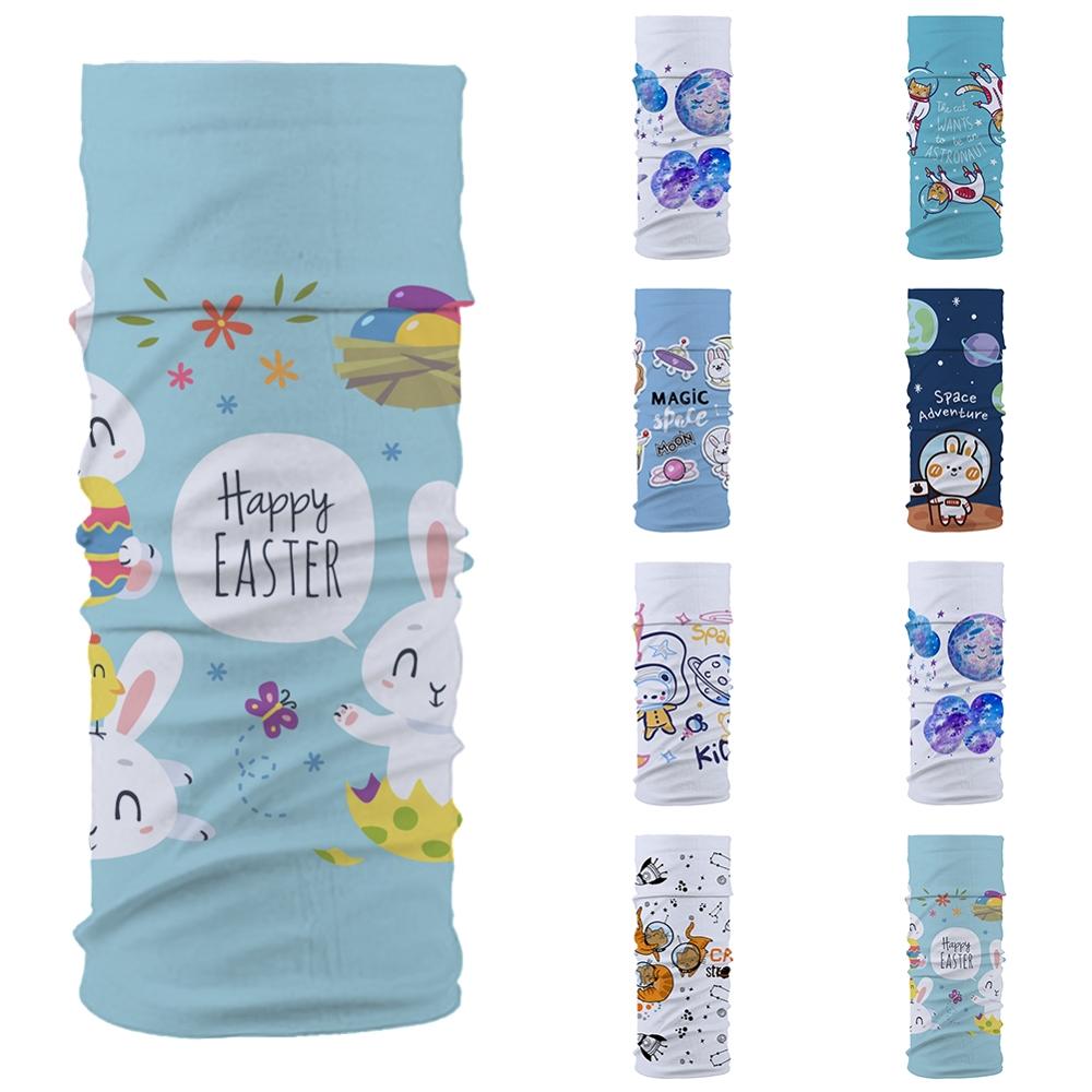 Cartoon Cat Space Kids Head/Face/Mask Neck Bandana Scarf Dual-use Magic Tube HeadScarf Cycling Sport Headwear Turban Balaclava