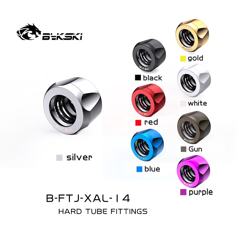 Bykski B-FTJ-XAL-14 Hard Tube Fittings For OD14mm water cooling pipe Boutique Plum Blossom G1/4&#39;&#39; Fast Twist Fittings,