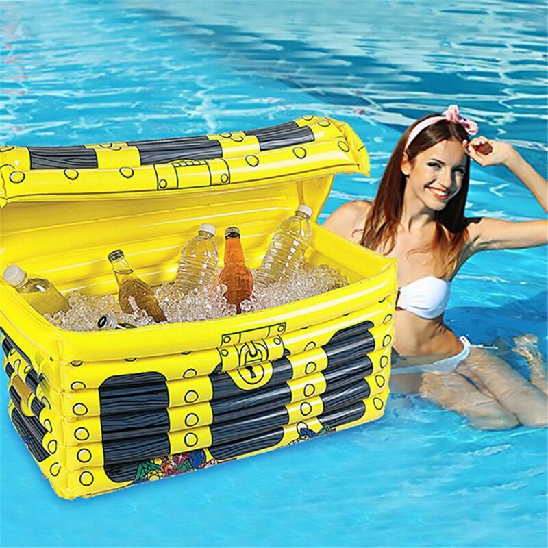 Indoor Outdoor Inflatable Ice Container PVC Beverage Cooler Treasure Box Multi-Purpose Bar Drinks Cool Leisure Supplies