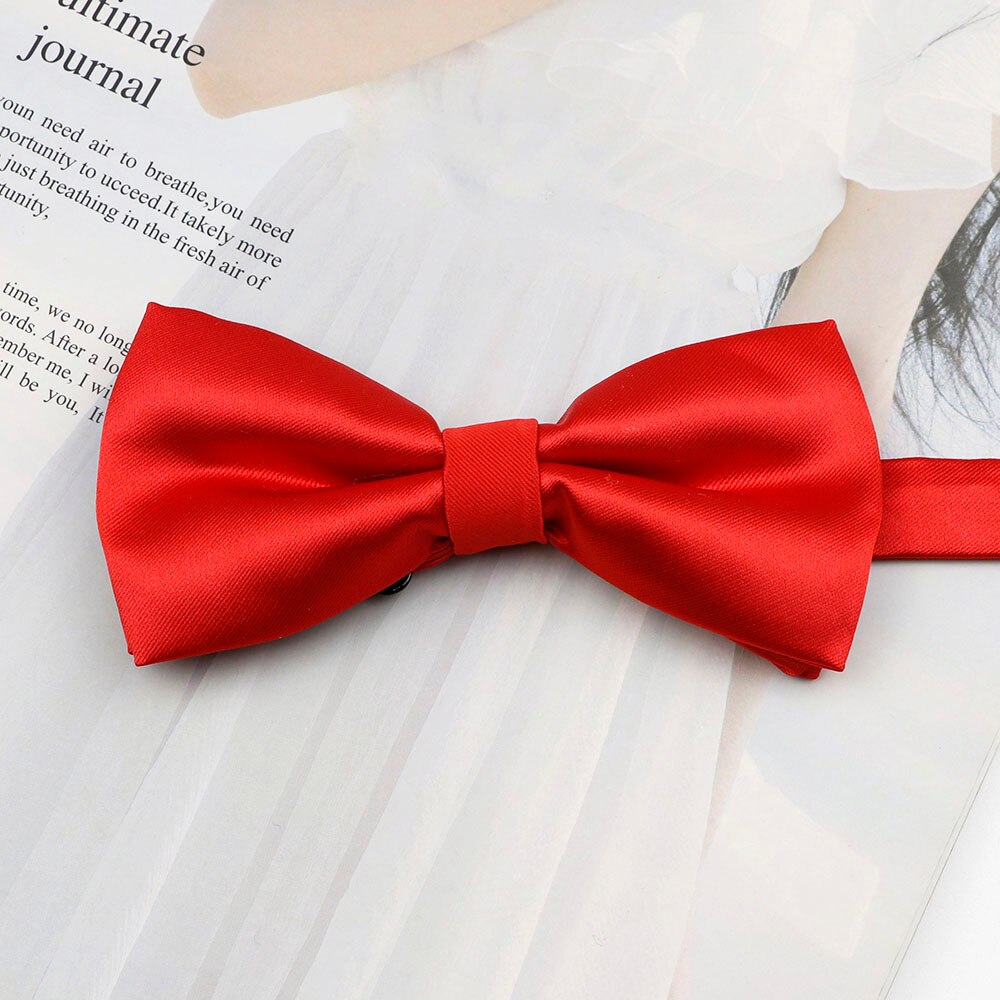 Heren polyester vlinderdas effen kleur vlinder strik bruiloft feest zakelijk verstelbare vlinderdas rood blauw: 1