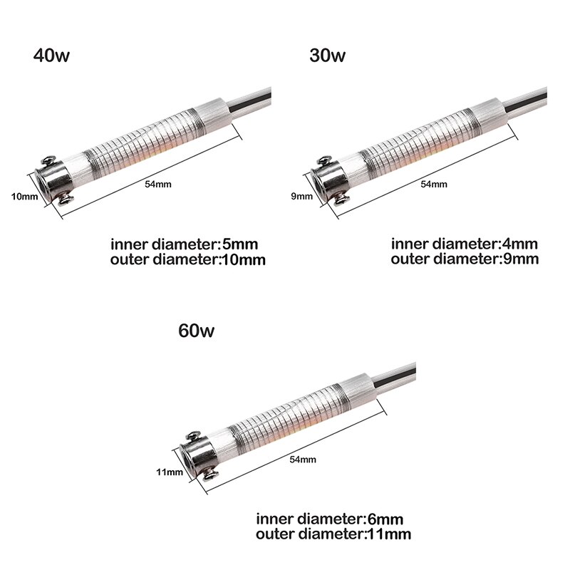 30/40/60W Soldering Iron Core Heating Element Replacement Welding Tool Element Heater Core Welding Tool Replacement Spare Part