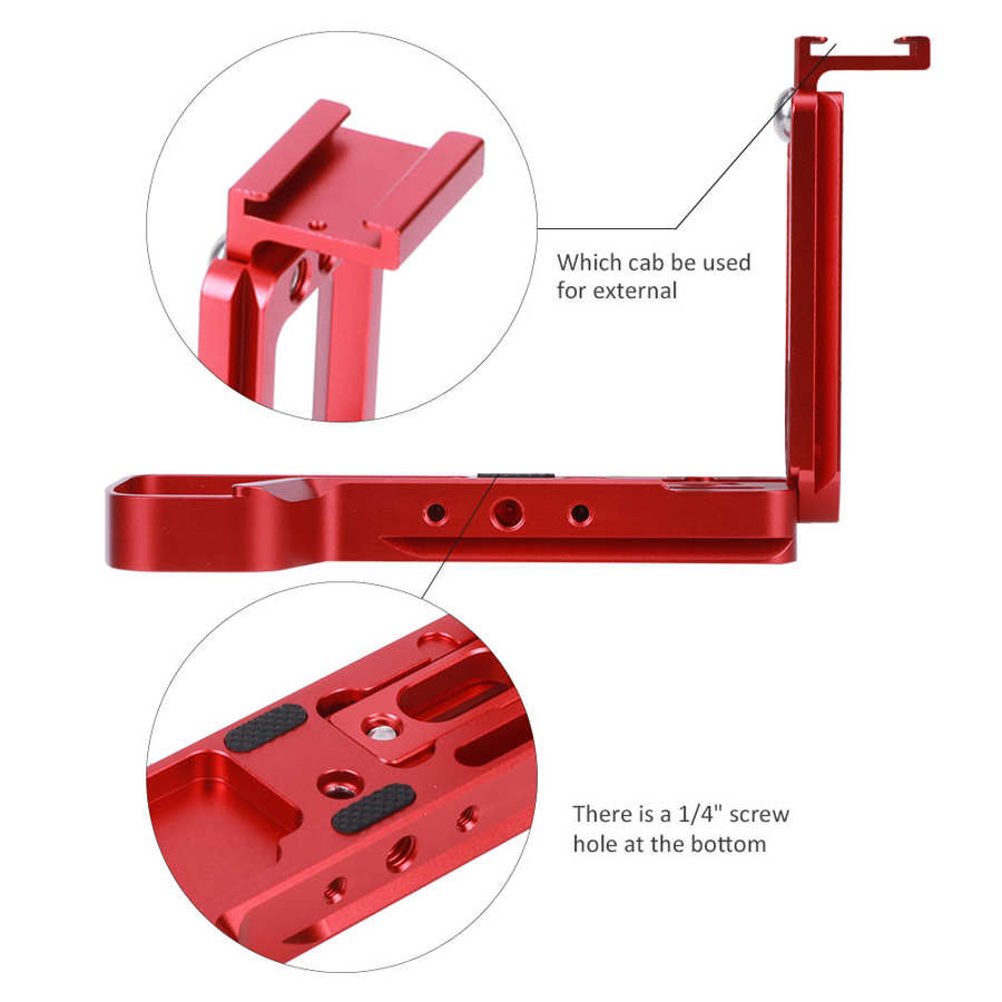 L Bracket Quick Release Plate Vertical Shooting with Cold Shoe Mount for SONY A73 Camera Camera L-Shaped Bracket