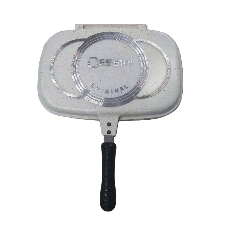 Master Star 40Cm Dubbelzijdig Koekenpan Spuitgieten Factory Outlet Steak Koekenpan Grill Pot Keuken Gas kookgerei: 32cm / Beige