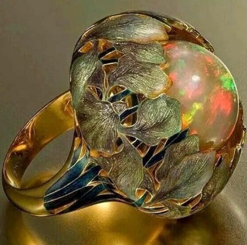 Luxe Goud Kleur Kleurrijke Opal Ringen Voor Vrouwen Overdreven Persoonlijkheid Tak Bladeren Engagement Anniversary Ringen Sieraden