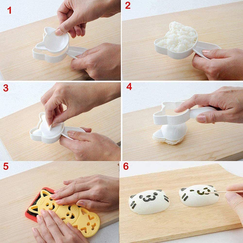 Moules de gaufrage de riz pour Sushi Nori, pour chien, ours, lapin, Panda, Bento, accessoires pour sandwichs, Onigiri