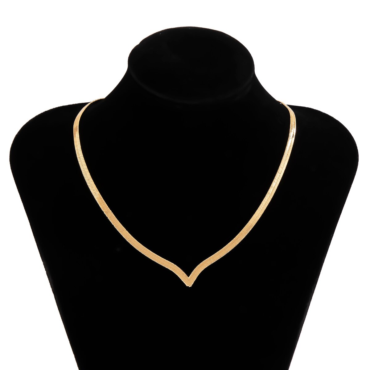 V Vorm Snake Kettingen Kettingen Op De Hals Dames Mode 2022 Korte Choker Ketting Voor Vrouwen Trendy Sieraden Kraag Meisjes: Gold Color