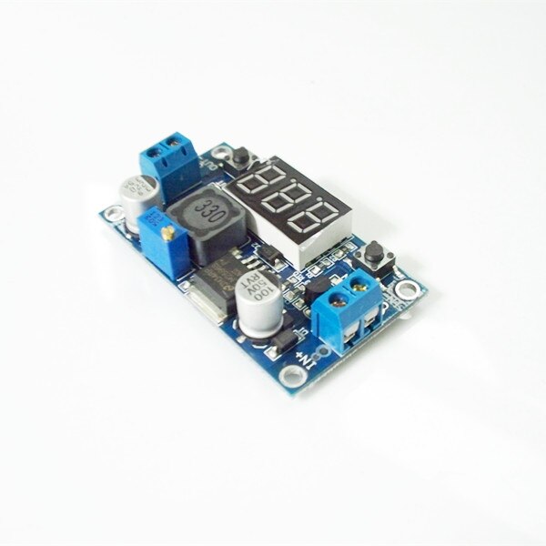 LM2596 DC 4~40 to 1.25-37V Adjustable Step Down Power Module + LED Voltmeter