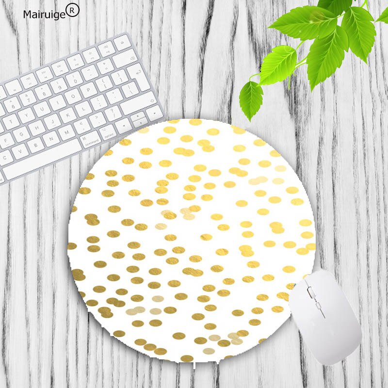XGZ Top Modern Faux Gold Glitter Marble Mousepads Gamer Gaming Mouse Pads Round Mousepad Small Rubber 20X20CM Mouse Mat: 20X20CM3