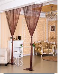 Product Beaded Door Curtain String Flashing Curtain Patio Fly Screen Edge Room Divider Door And Window: Brown