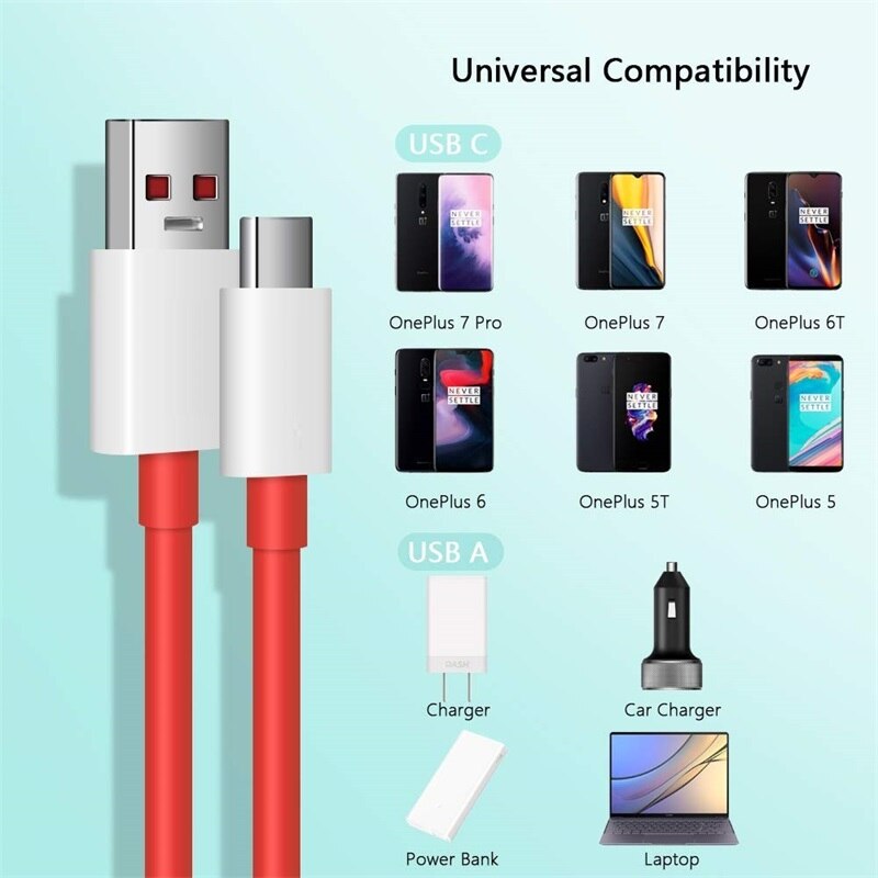 Voor Oneplus 7 Plus 7T Dash Kabel Charger Cable 4A Usb 3.1 Type C Kabel Voor Oneplus 6 6T 5 5T 5 Eu Lading Data Kabel 2M 3M