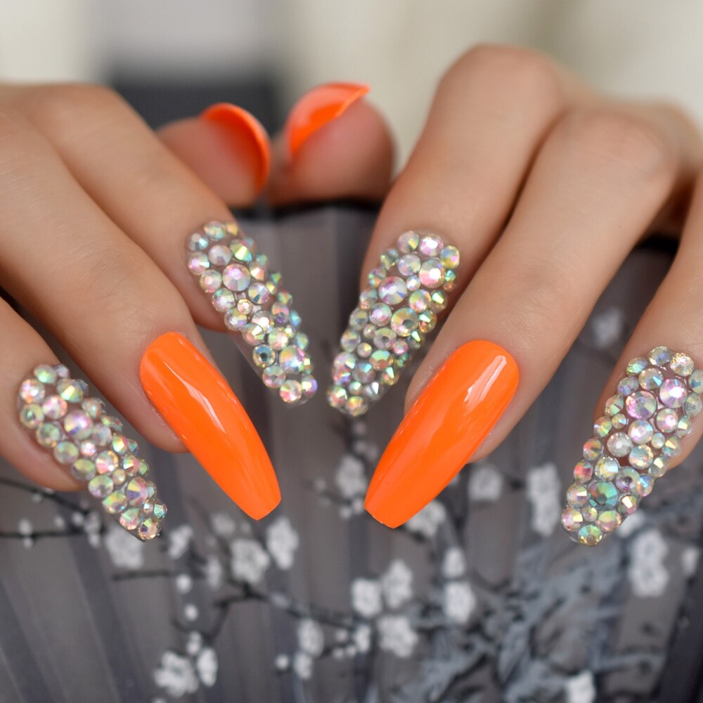Faux Ongles en marbre, pré-conçus, pré-conçus, Ongles de luxe Extra longs en forme de cercueil, accessoires de décoration pour fêtes et mariage: L5622