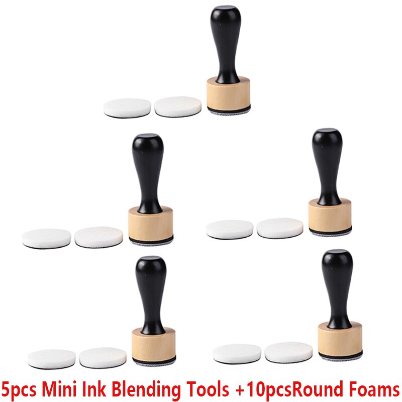 Atacado mini ferramenta de mistura de tinta plana/capazada recargas de espuma aplicadores de substituição frascos de armazenamento para scrapbooking ferramentas de carimbo: L / Cinza claro