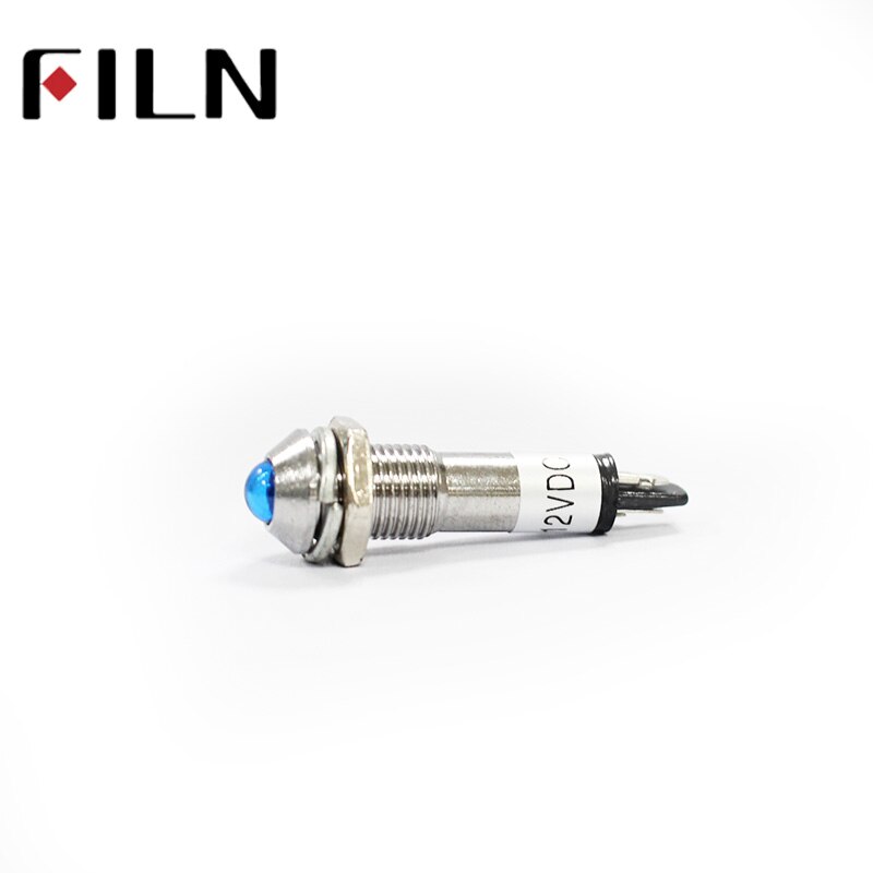 filn 8mm hole 12v 24v 220v mini LED pilot light lamp