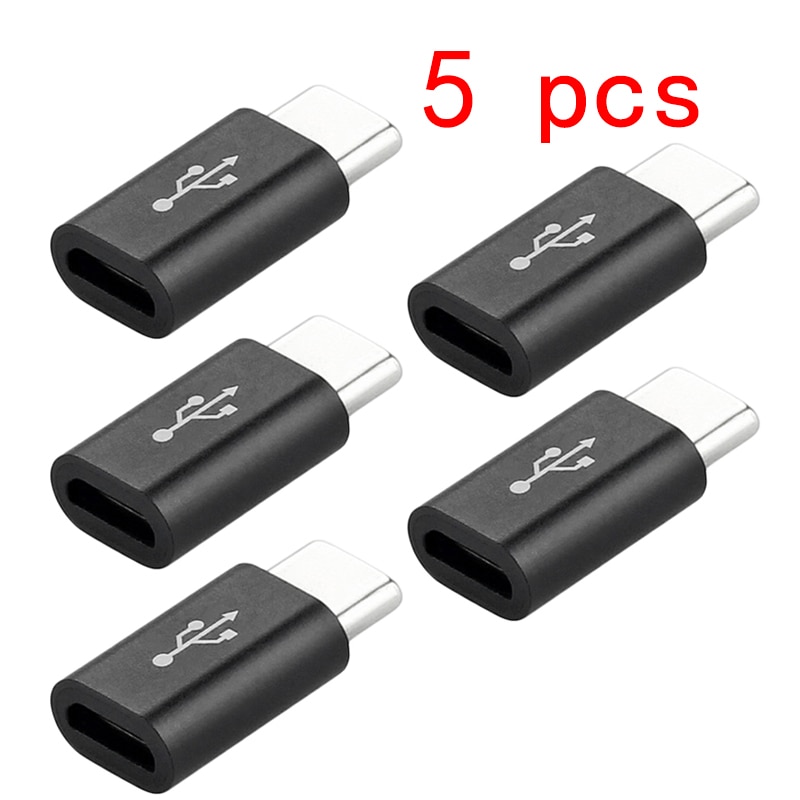 5Pcs Micro Usb Naar Usb C Adapter Microusb Connector Voor Huawei Xiaomi Samsung Galaxy A7 Adapter Micro Usb Naar type C