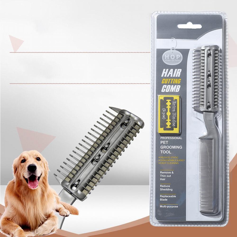 Manual Hair Razor Pet hair removal comb Dual-end Hair Trimmer Styler Hair Cutting Comb for Dogs Cats