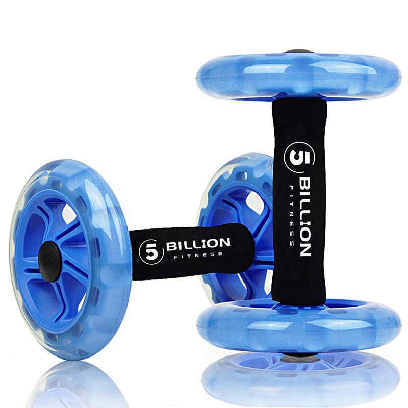 5-BILLION Fitness-Rodillo Abdominal con ruedas dobles máquina de cintura Abdominal-Barra de soportes de flexión con almohadilla, 1 par: Abdominal Wheel