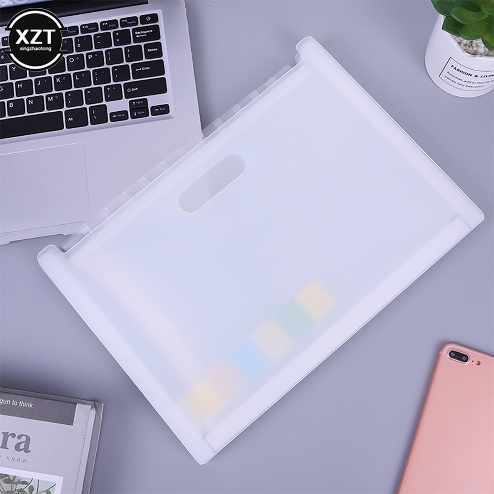 Cartella di estensione tasche funziona fisarmonica ufficio A4 file gestore cartella a fisarmonica verticale per documenti attività commerciale scrivania organizer: bianca