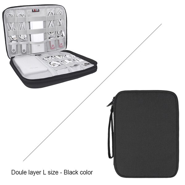 BUBM External Hard Driver Bag, Travel Gadget Bag for Cables, USB Flash Drive, Hard Disk and More, Perfect Size For Ipad Mini/Air