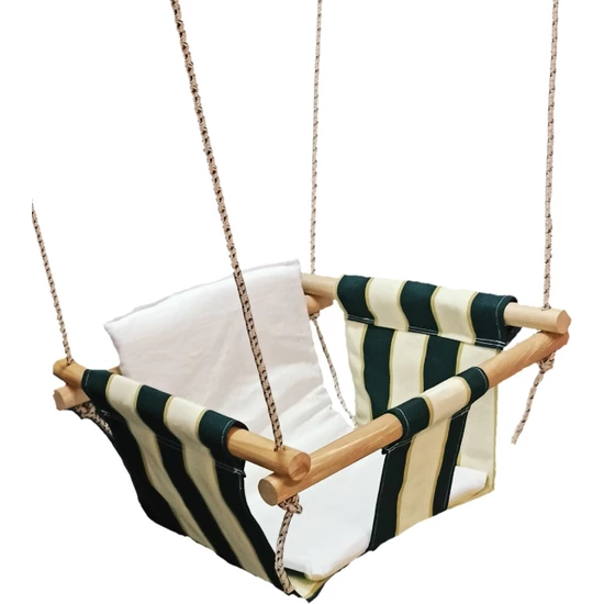 Bibebe – balançoire rembourrée pour enfants: green