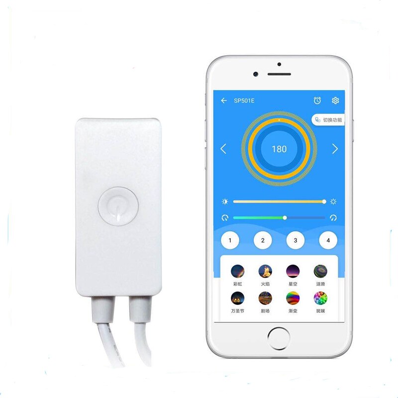 Sp 601e sp501e alexa google home smart home pixel led wifi spi-kontroller stemmekontroll for  ws 2811 2812 2815 led strip  dc5-24v
