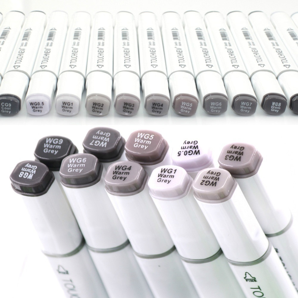 Marker Stift 12/30 Farben Grau Farben Kunst Marker Doppel-Spitze Skizze Marker Alkohol Tinte Auf Wasserbasis TöNe Kunst Liefert