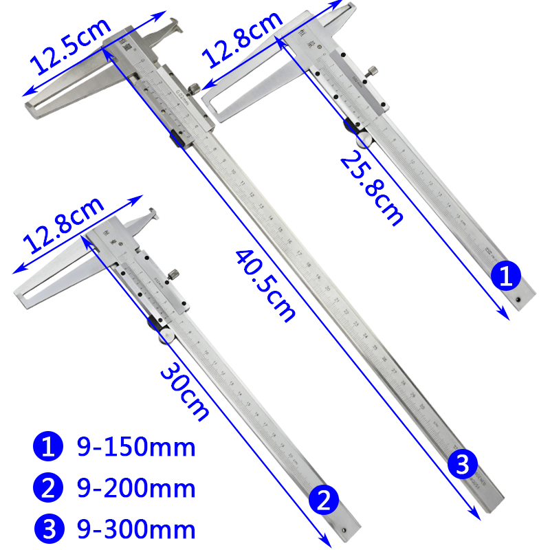 inside groove Vernier Caliper 9-150/200/300mm 0.02 Micrometer Steel Inner Calipers 2 Claw Metric/Inch Measuring Instrument
