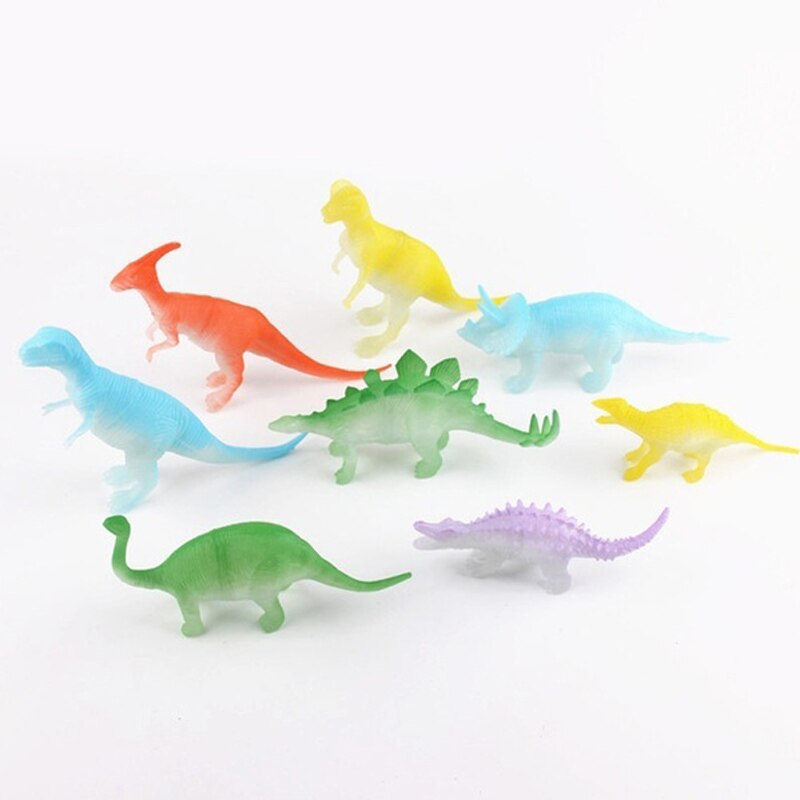 8 pcs/set Night Light Noctilucent Dinosaures Figures Toy for Children Kids Toys & Hobbies