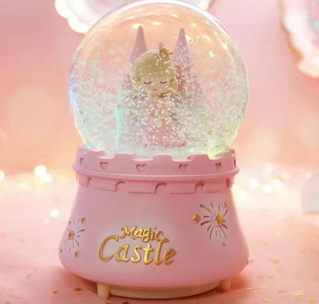 Neue kristall ball kinder musik box musik box feder senden mädchen freundin valentinstag: plum