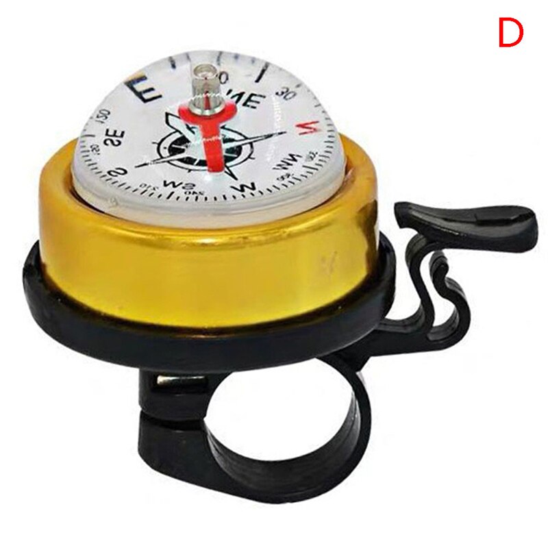 1PCS Aluminum Alloy Bicycle Bells Bike Bells with Compass Clear Sound Ring for Mountain Road Bike Bicycle Accessories