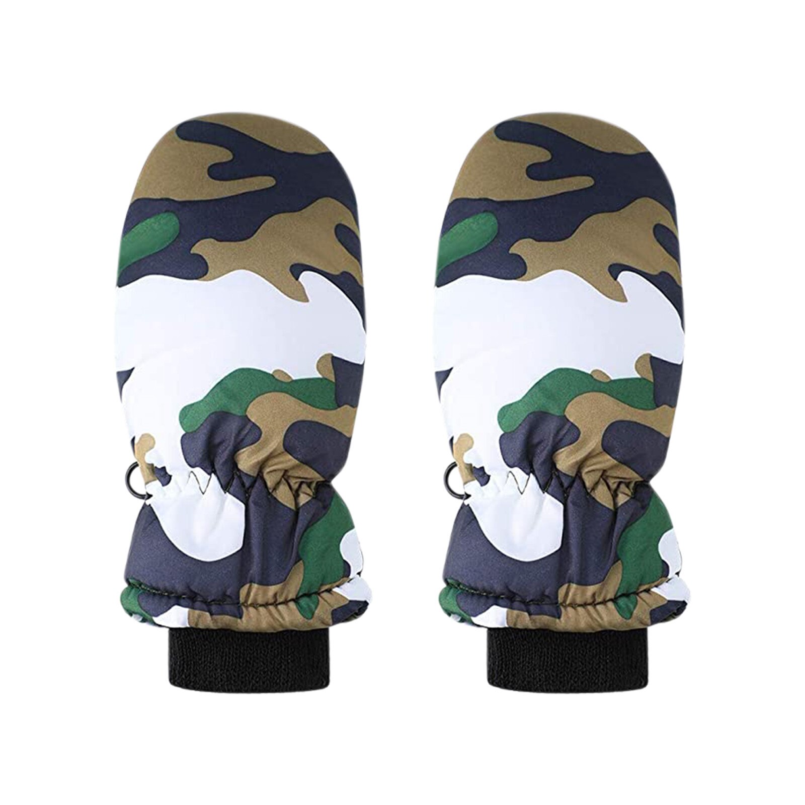 Camouflage Print Kids Gloves 1Pairs Toddler Kids Baby Boys Girls Ski Gloves Waterproof Warm Snow Mittens Baby Gloves handschuhe: Green