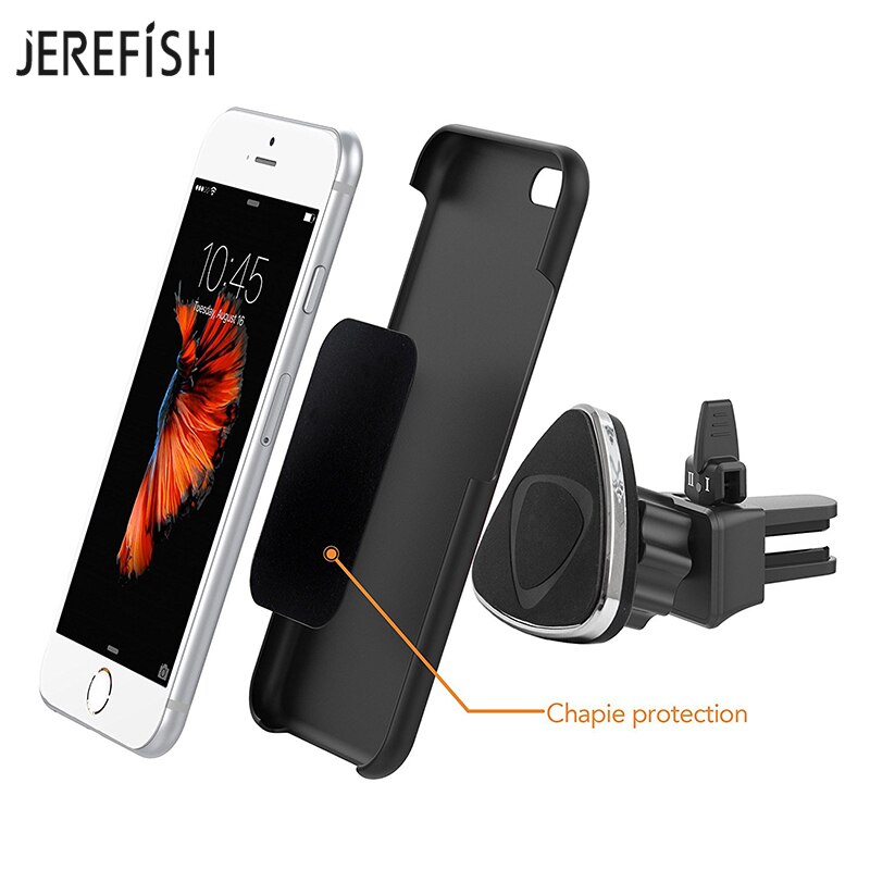 JEREFISH Car Phone Holder Magnetic Air Vent Mount Mobile Smartphone Stand Magnet Support Cell Cellphone Telephone Tablet GPS