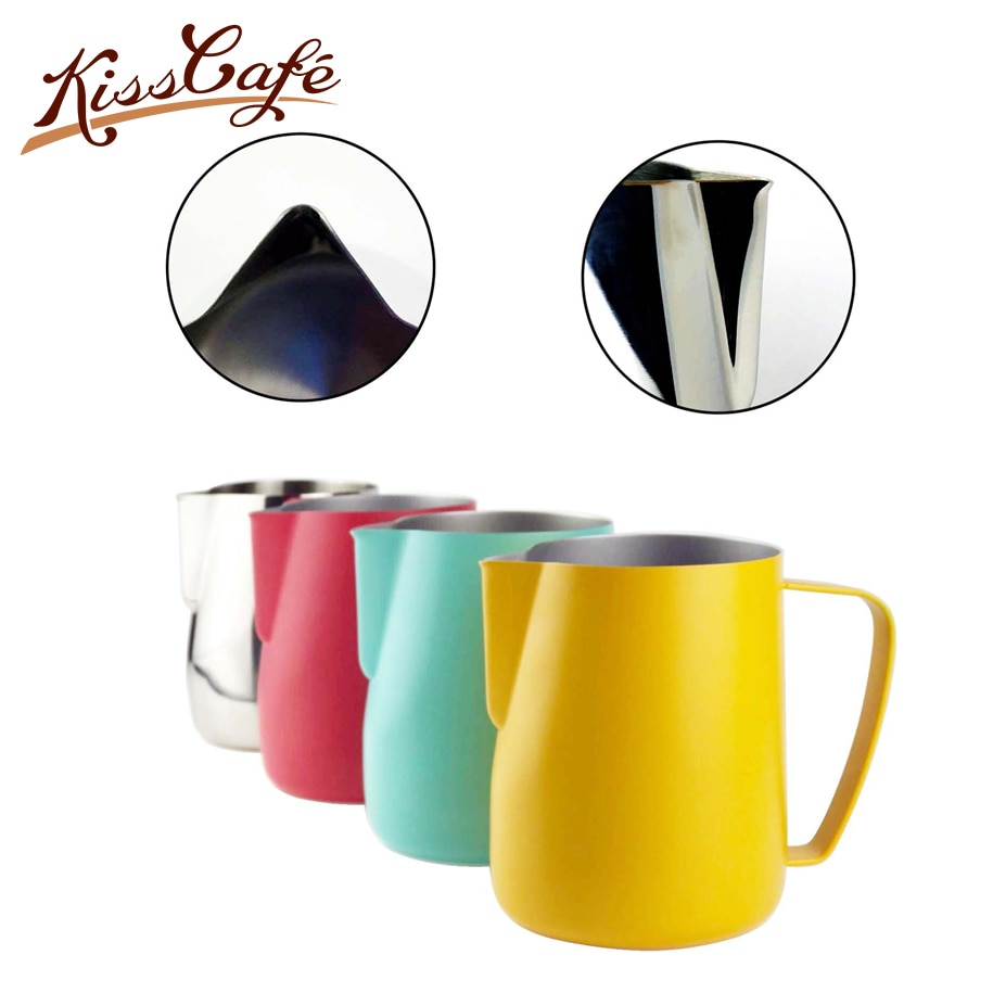 Kleurrijke Rvs Opschuimen Werper Pull Bloem Cup Espresso Cappuccino Art Werper Kruik Melk Frothers Mok Koffie Gereedschap