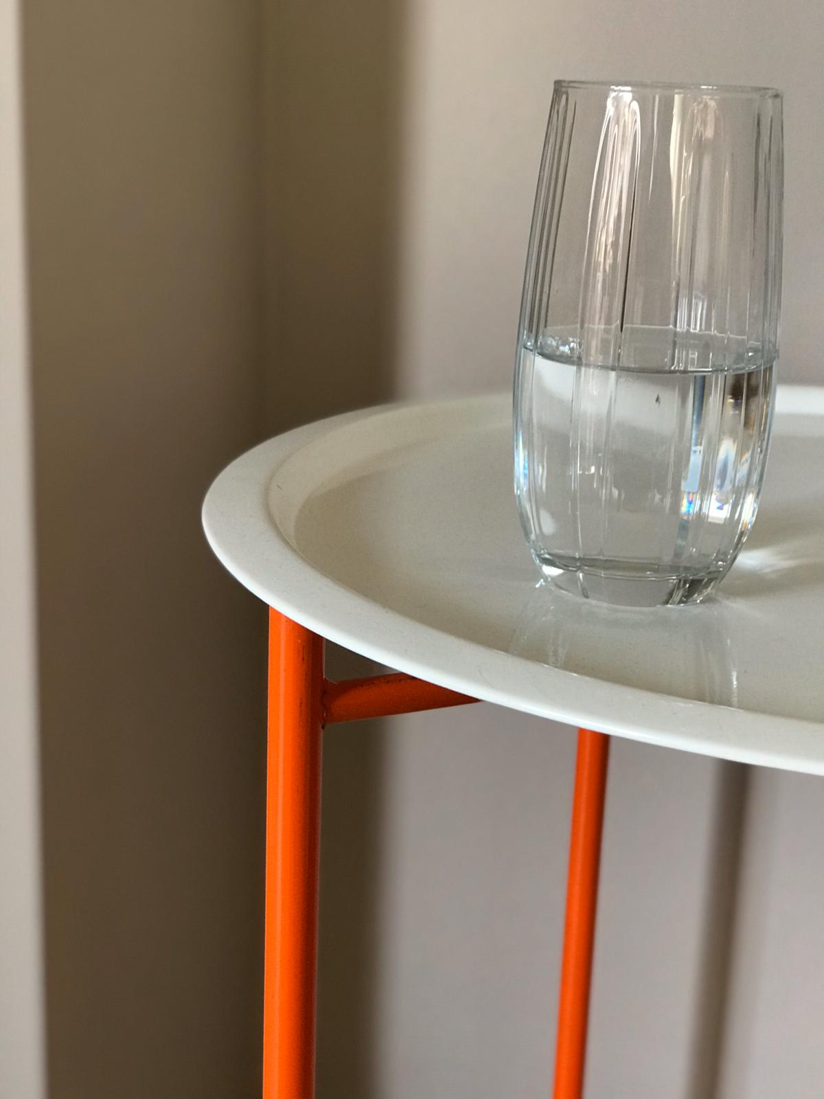 Handmade Coffee Table Foldable Portable Garden Patio Balcony Metal White Black Red Purple