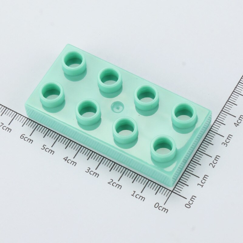 12pcs DIY MOC Large Building Block Bricks Thin 2X4 Bricks Big Size Assembled Accessories Bulk Part Enlighten Brick Children Toys: mint Green 12pcs