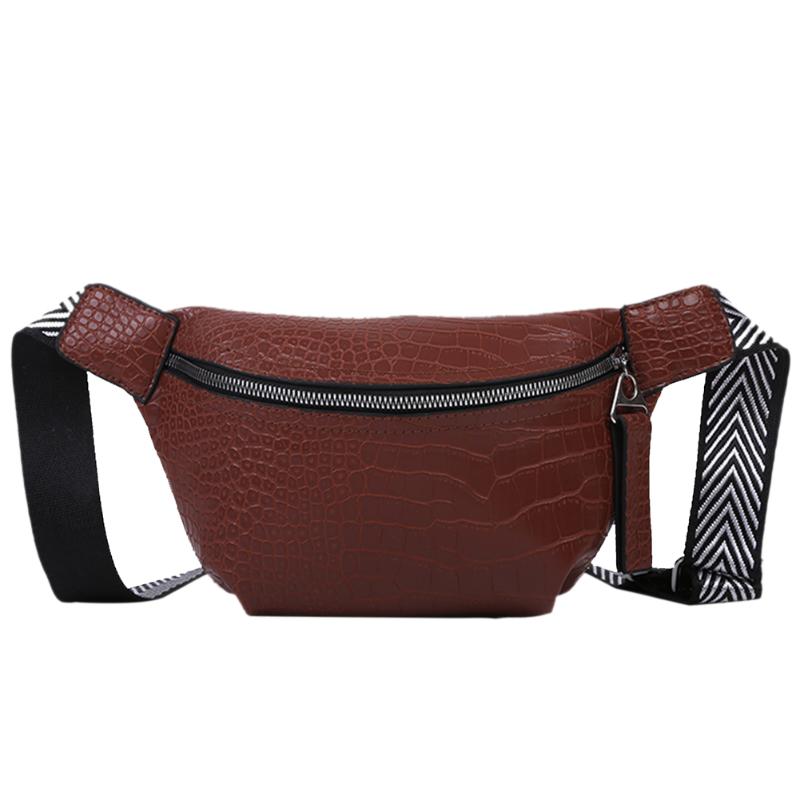 Frauen Reise Taille fanny Crossbody Pack Gürtel Tasche Hüfte miserabel Tasche Geldbörse Handtasche Solide Frauen Tasche: Braun